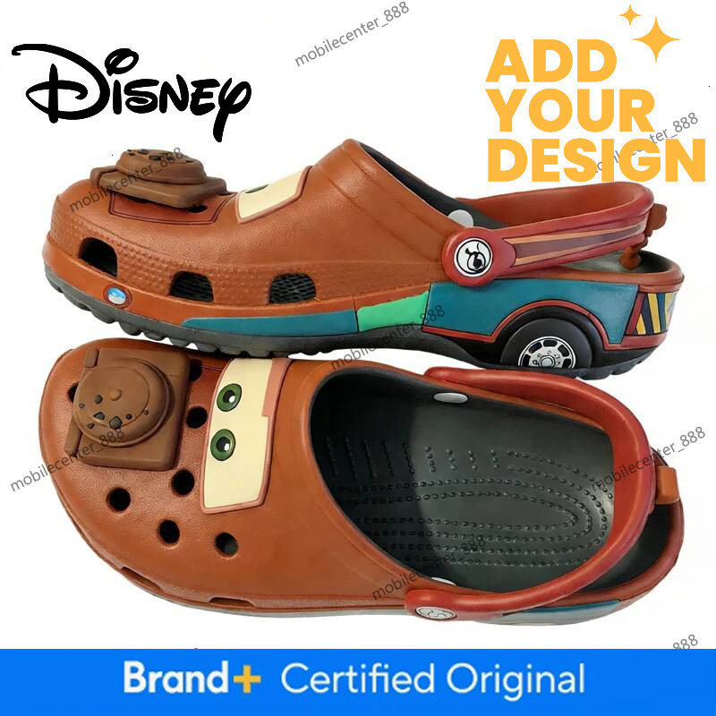 Designer Disney Cool Croc-Style Clogs Slide Sandals Disney Anime Cars Mater Non-Slip Breathable Beach Shoes Outdoor Casual Shoes For Kids Gift Luxury