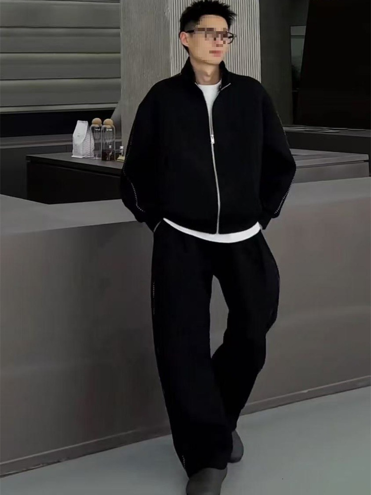 Autumn Men's Heavyweight Air-layer Shell Embroidery Casual Sports Suit Designer Hoodie With Designer T-shirt Polo Sweatshirt And Casual Pants Two-piece Set