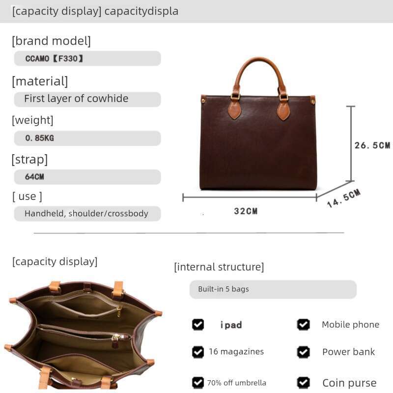Luxury Shoulder Bags Totes Hobo New Large Capacity Genuine Leather Women Bags Elegant Commute Business Fashion Daily Work SENYY