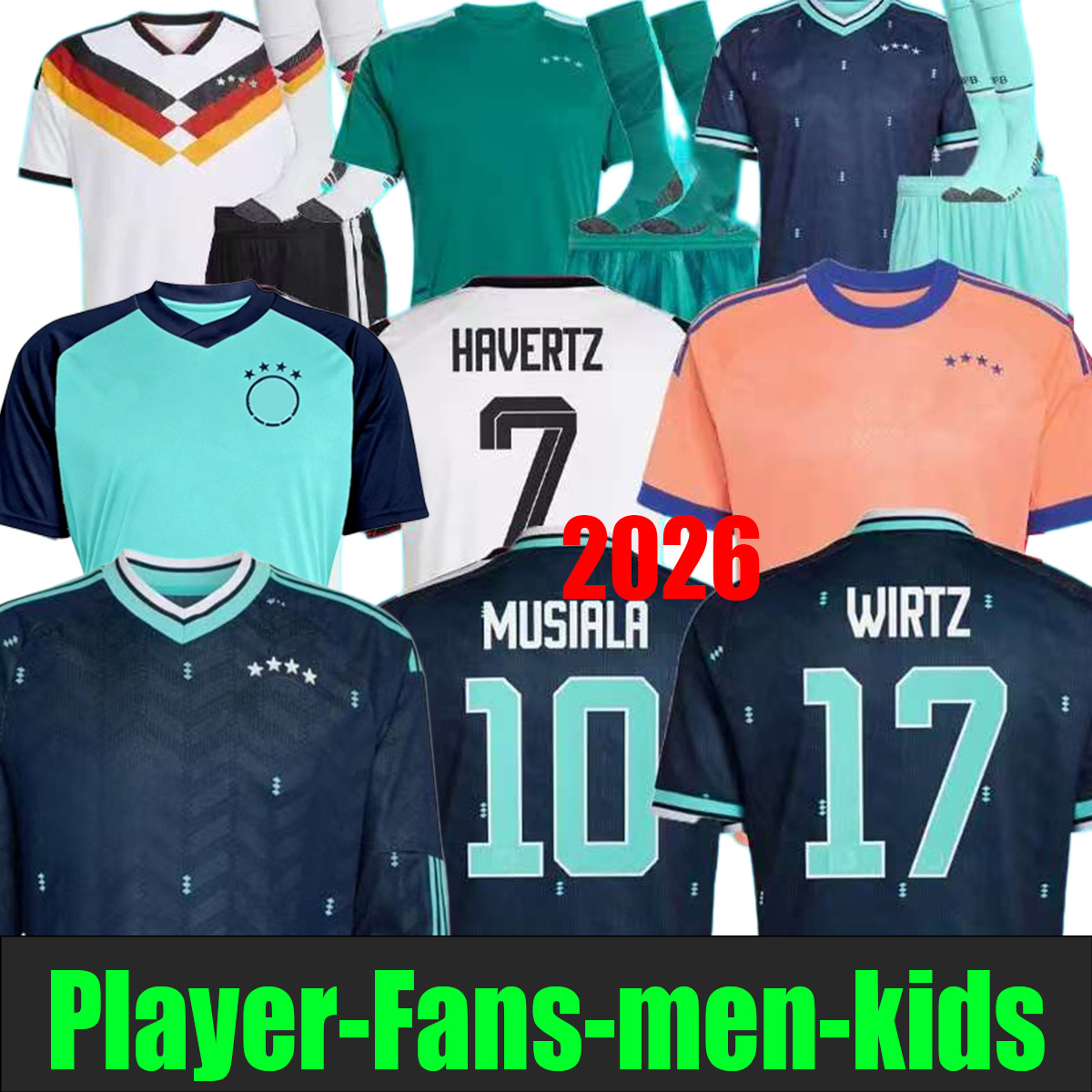 2026 Germany 125-Year Anniversary woman world cup Soccer Jerseys Player KROOS GNABRY WERNER MUSIALA MULLER HAVERTZ WIRTZ PAVLOVIC 25 26 Men Football Shirts Kids 888