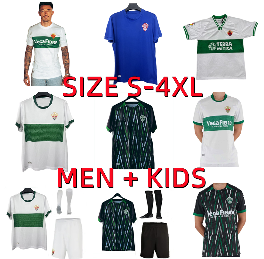 XXXL 4XL 2025 2026 Elche CF Home Away Soccer Jerseys 25 26 MILLA IVAN MARCONE RODRIGUEZ FIDEL CALVO JOSAN Club 1999 2000 retro football shirt Men kids kit