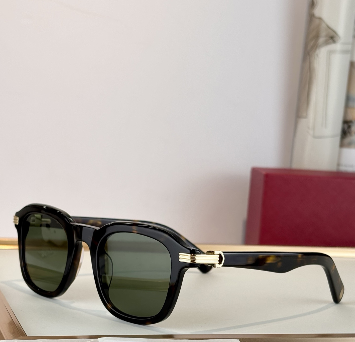 Men Vintage Pilot Sunglasses Tortoise/Green UV Protection Anti-Reflective Coating Lenses Glasses Sun Shades in Summer Designer Sunglasses for Men
