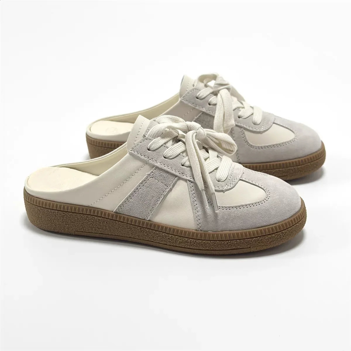 Women Mules Shoes Sports Round Toe Flat Female Footwear Casual Sneakers Clogs Platform Summer Slip On Creeper Baotou slippers 260317