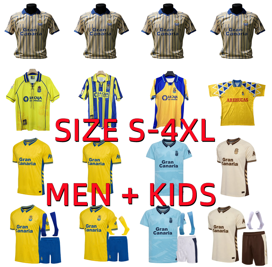 25 26 Las Palmass UD Soccer Jersey 1995 1996 1997 1998 2000 2001 Retro JONATHAN VIERA 2025 2026 HERRERA SANDRO ROBER A. Lemos Araujo ONTIVEROS football shirt Men kids kit
