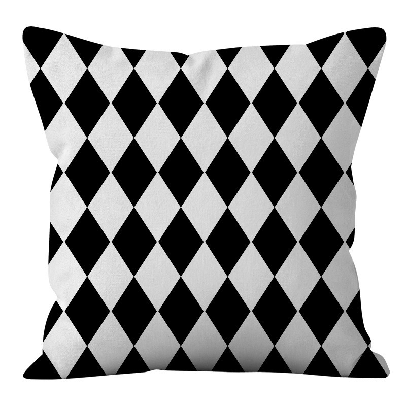 And Black White Geometric Abstract Pillowcase For Living Room Sofa Bedroom Cushion Bay & Window Seat Dormitory Pillow Decoration