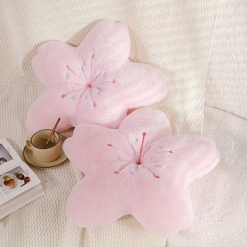 Super Soft Cherry Blossom Flower Pillow Princess Style Love Pillow for Living Room Adult Cute Niche Gift for Valentines Day H260323