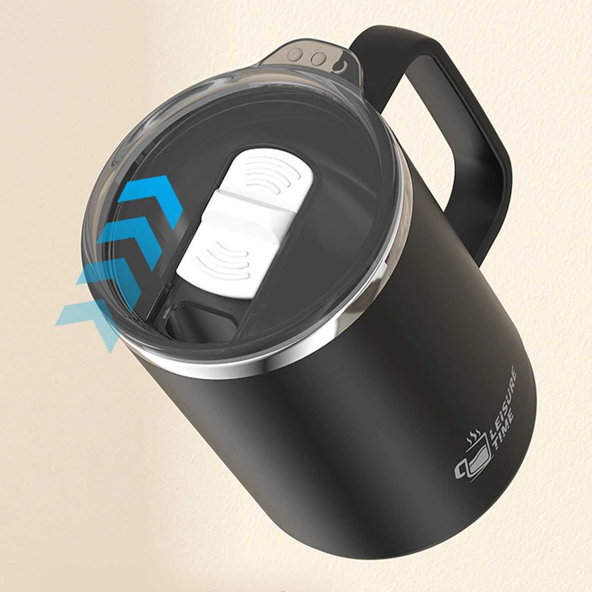 WORTHBUY 304 Stainless Steel Double Wall Insulated Coffee Mug With Handle Portable Sealed Water Cup Large Capacity Drinking Cup D260323