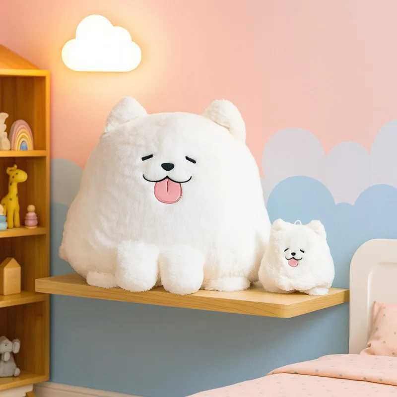 White Samoyed Dog Tongue Out Cute Cartoon Animal Shape Sofa Cushion Decorative Throw Pillow For Bedroom Living Room Gift Fashion H260323