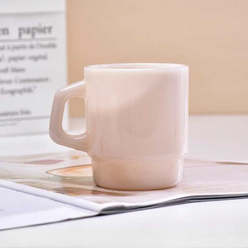 Korean Style Glass Coffee Travel Mug Milk Tea Water Cup Espresso Cups Personalized Milk Jade Mugs Mate Gifts Tableware D260323