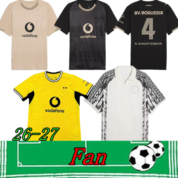 Dortmunds 100Th Jahre Rote Erde 26 27 Soccer Jerseys BVBs 2026 Sondertrikot SABITZER Football Shirt ADEYEMI BRANDT All Black MOUKOKO MALEN Borussias trikots men
