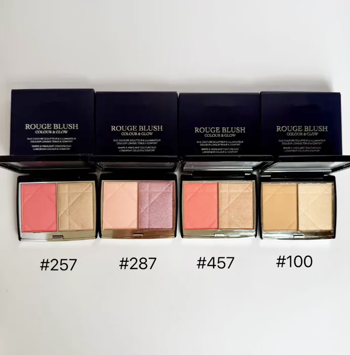 Face Makeup Blush 8g ROUGE BLUSH COLOUR GLOW SHAPE HIGHLIGHT COUTURE DUO LONGWEAR COLOUR COMFORT 4 Colors 100# 257# 287# 457#
