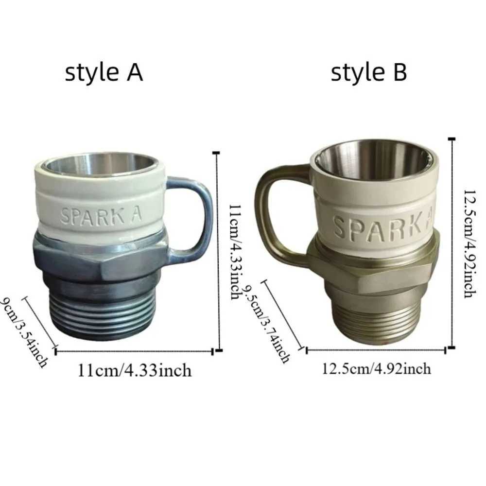 Creative Unique Spark Plug Mug Funny Decorative Industrial Coffee Cup Automotive Themed Mug Coffee Drinking D260323