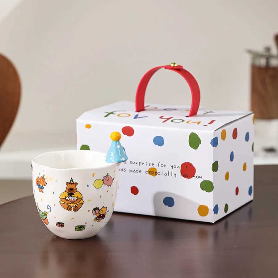 Ceramic cup Coffee cup Water cup Mug Tea cup CupCouple For home Milk Pure white Bone china Jingdezhen ware Large capacity High-t H260323