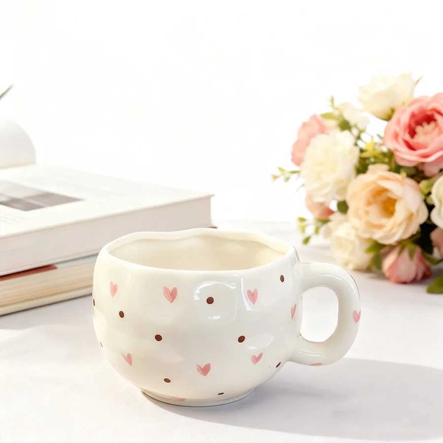 Ceramic cup Coffee cup Water cup Mug Tea cup CupColor glaze Spoon Customizable option Parent-child For water Family H260323