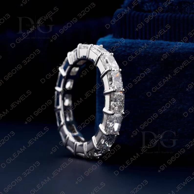 320 CT Radiant Cut Lab Grown Diamond IGI Certified Yellow Gold Wedding Anniversary Bridal Ring for Party Gift