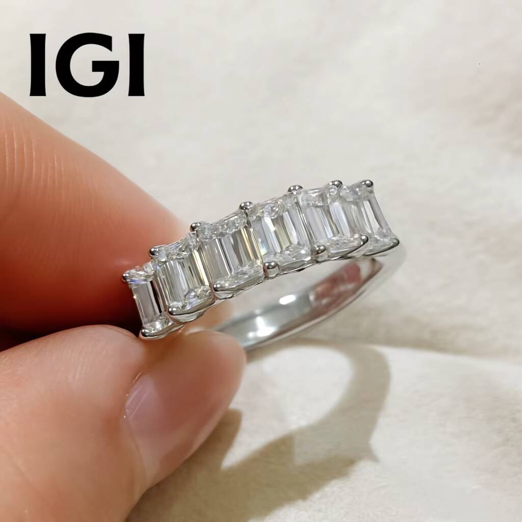 IGI GIA Certificated 233ct Lab Grown Emerald Cut Diamond Mens Ring 18K Gold Engagement Band Custom Design HPHT CVD