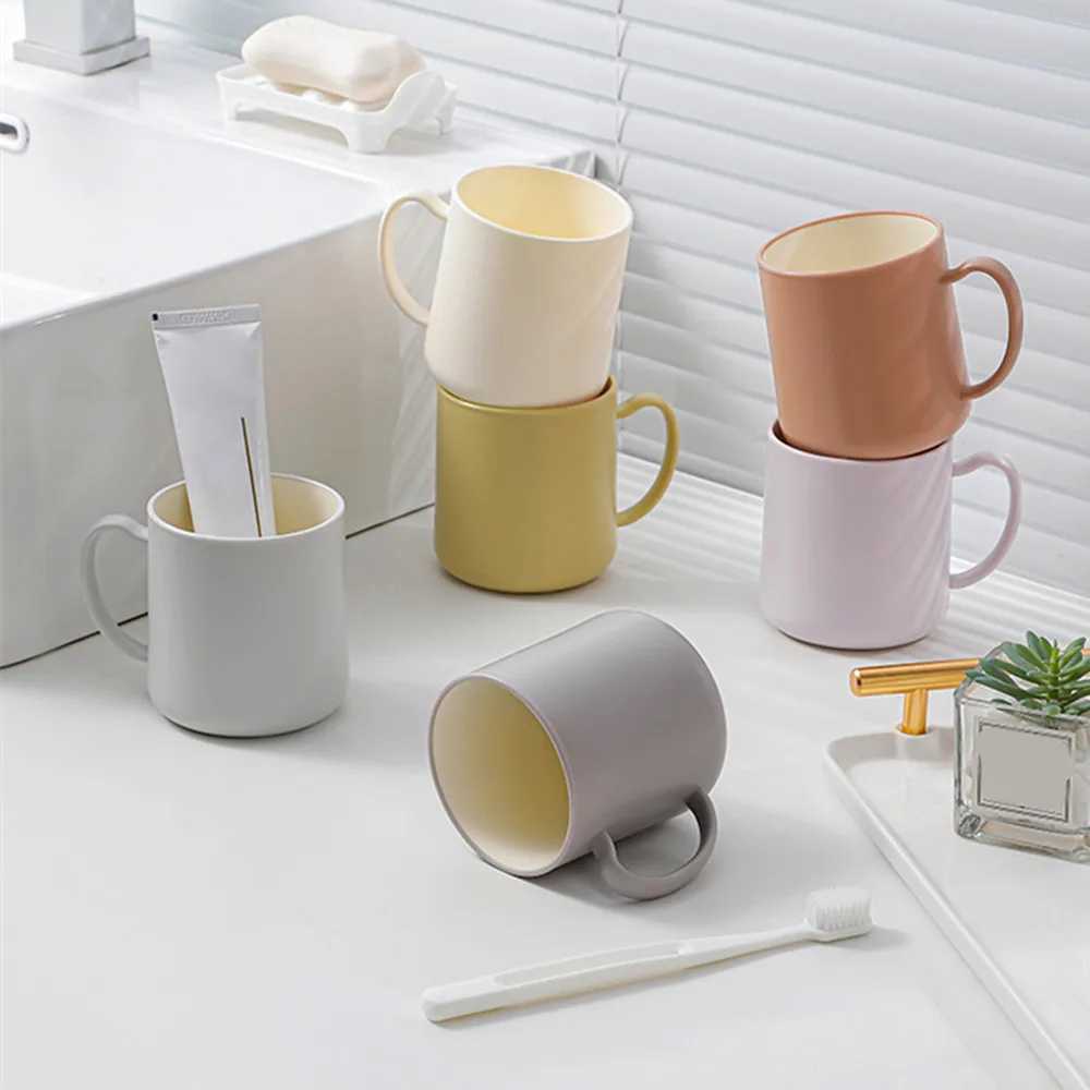 Hot selling water cup rinse mouth cup dual color wash cup couples home rinse mouth cup travel bathroom cup H260323