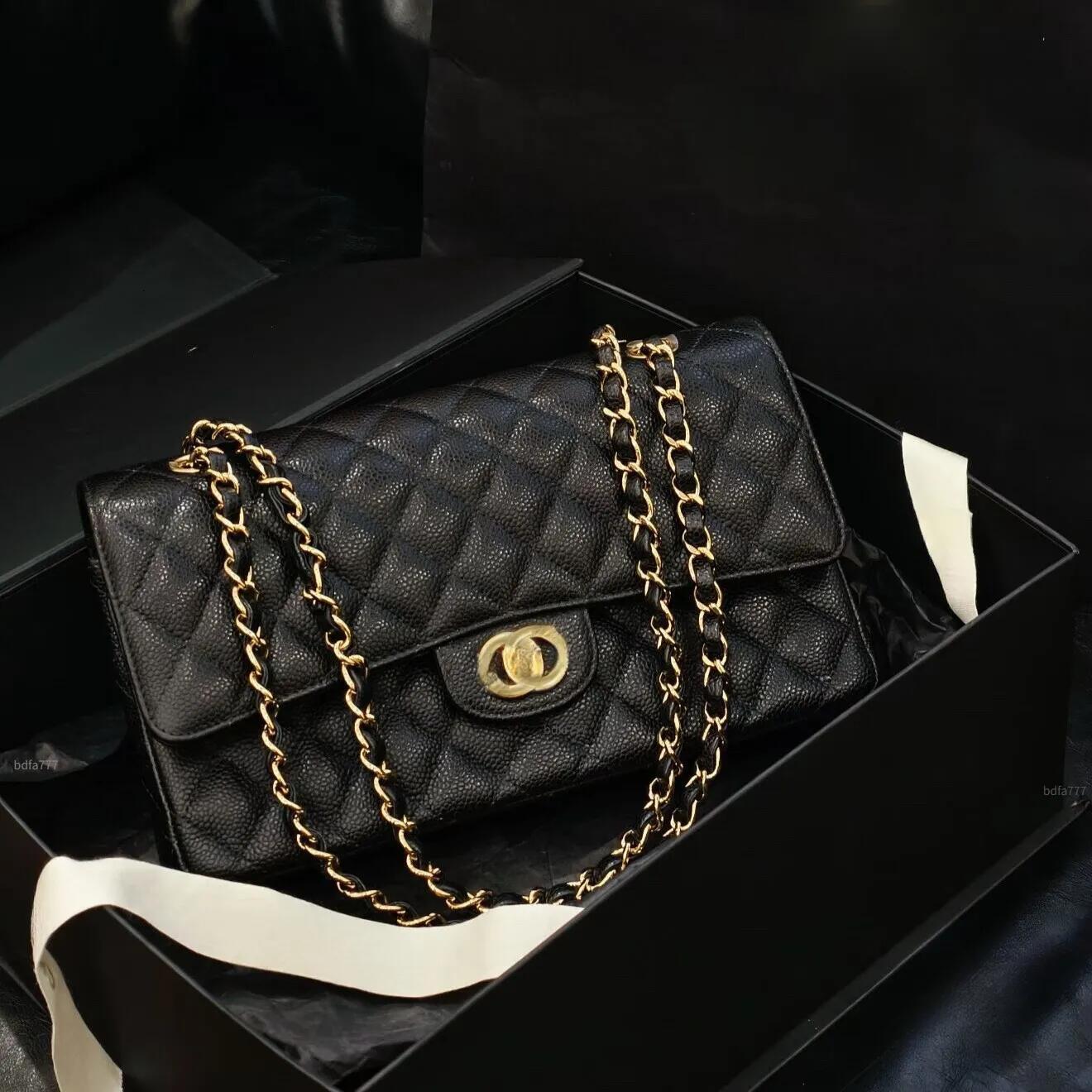 Caviar Classic Designer Shoulder Backpack Sheepskin Women's Crossbody Bag Double Letter Flip Bag Chain Shoulder Strap Crossbody Bag Multi Color Mini Bag