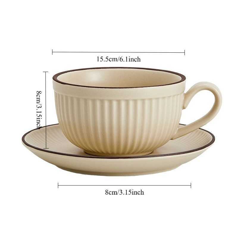 ins high value 250ml-300ml ceramic latte coffee cup latte cappuccino mocha cup European style small luxury cup D260323