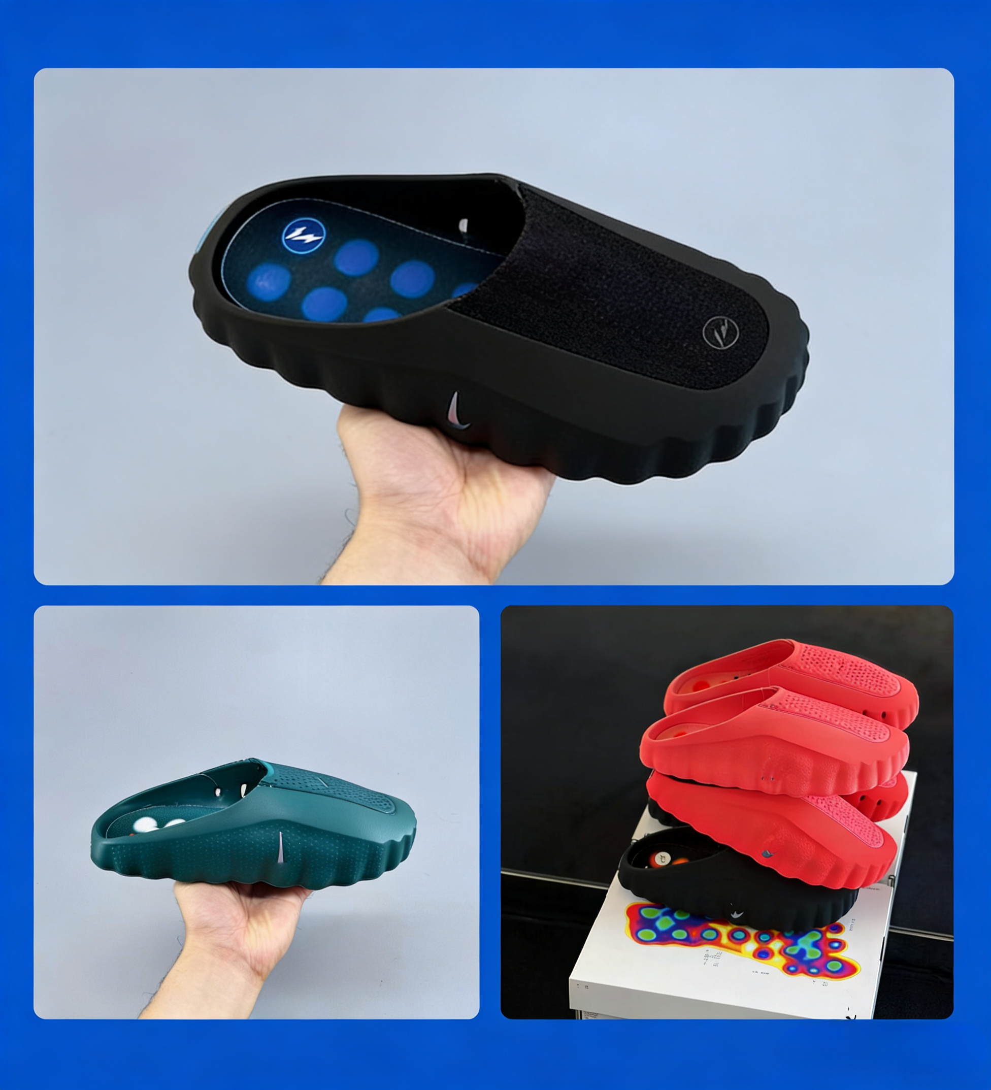 Mind 001 Slides Light Smoke Grey Mind001 Pregame Mules Black Chrome Designer Slippers Comfortable Lightweight Summer Clogs for Men Women Solar Red Mind-001 Sandals