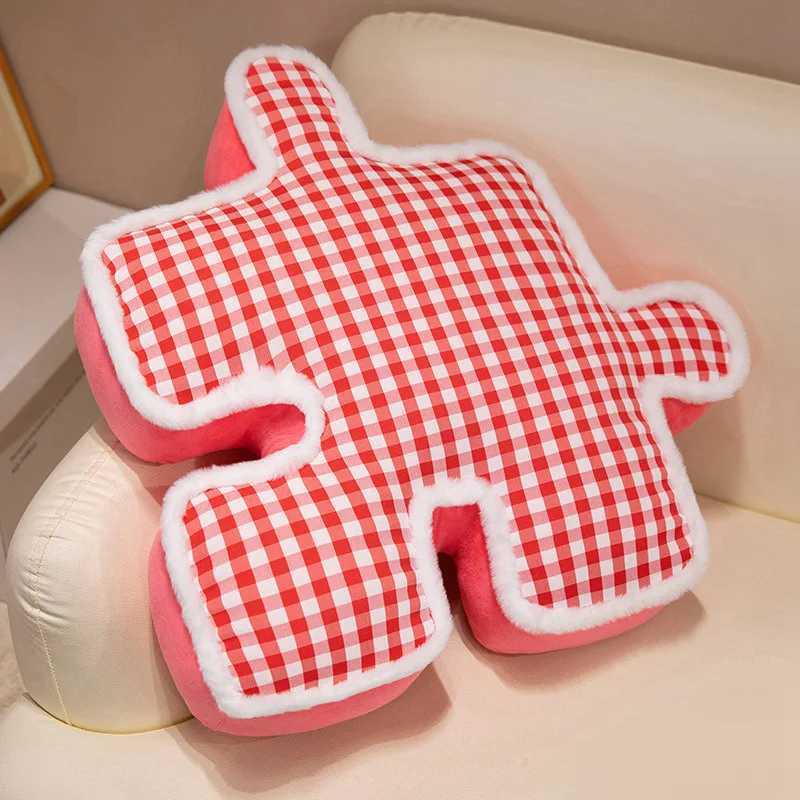 Adult Puzzle Plaid Pillow Creative Cushion For Bedroom Bed Sofa Living Room Bay Window Office H260323
