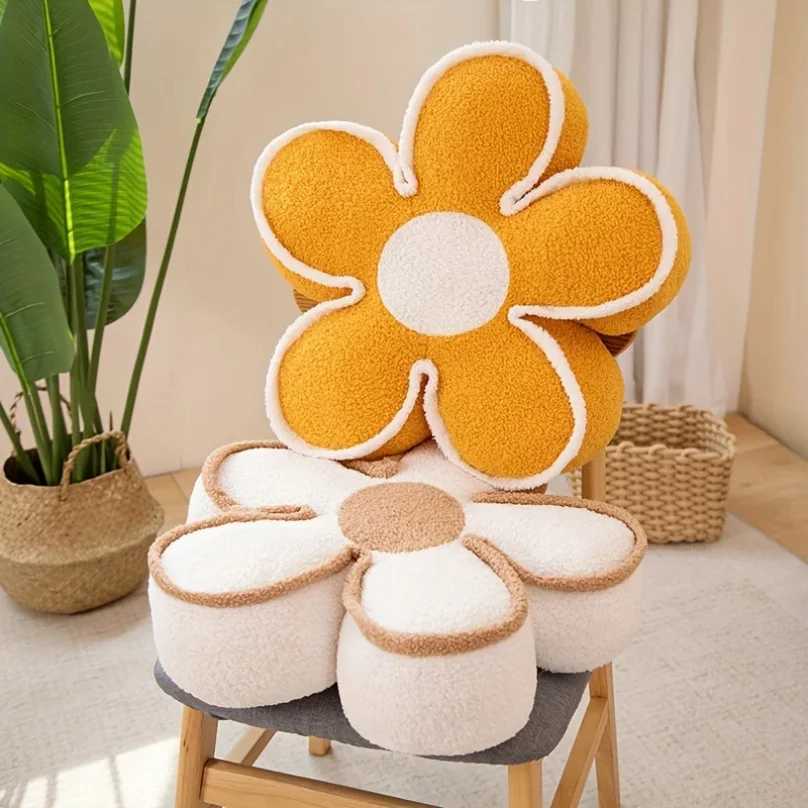 50cm Flower Pillows Soft Flower Shaped Floor Cushion for Living Room Bedroom Sofa Couch Winter Warm Decoration H260323