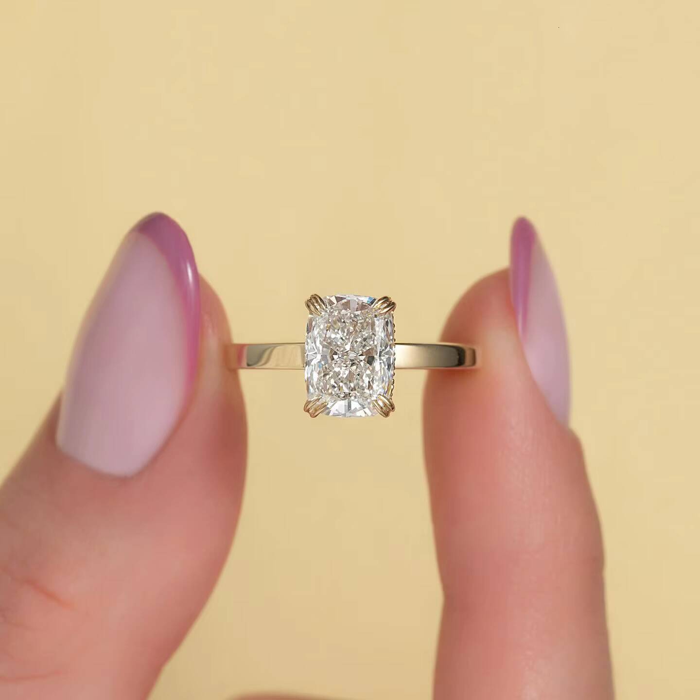 Gia Igi Certified Cvd HPHT Vvs Lab Grown Created Diamond 14k 18k Solid Gold Rings Engagement Ring Jewelry for Women Pear Cut