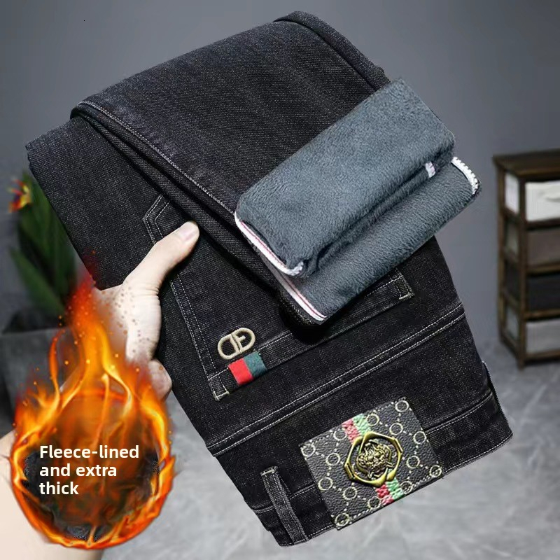 2026 Designer Jeans Luxury Men's Slim Fit Straight Leg Elastic Pants Jeans Classic Simple Cotton Business Pants New Outdoor Sports And Leisure Pa