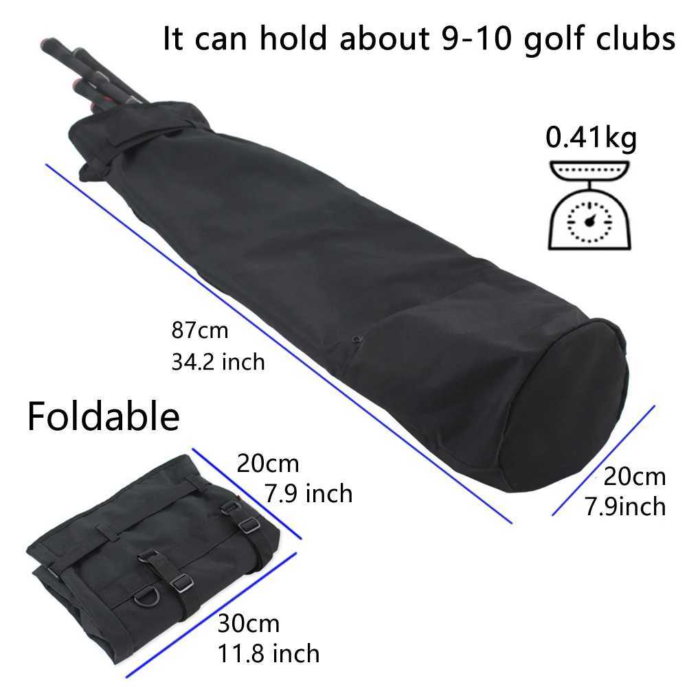 Lightweight Golf Carry Bag with Adjustable Shoulder Strap - Holds 8-10 Clubs Foldable Portable Golf Bag with Multiple Compartme D260323