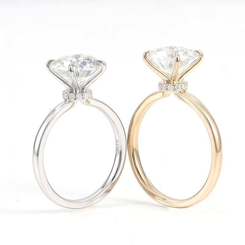Promotion Factory Wholesale Solitarie 1ct IGI D/VVS1 Lab Diamond Ring 10k Gold Engagement Wedding Ring Women Ring Fine Jewelry