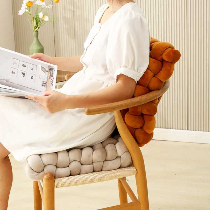 Decorative Throw Knot Pillow Large Square Gift Knotted Floor Cushion for Living Room Bedroom Sofa Couch Bed Home Decoration H260323