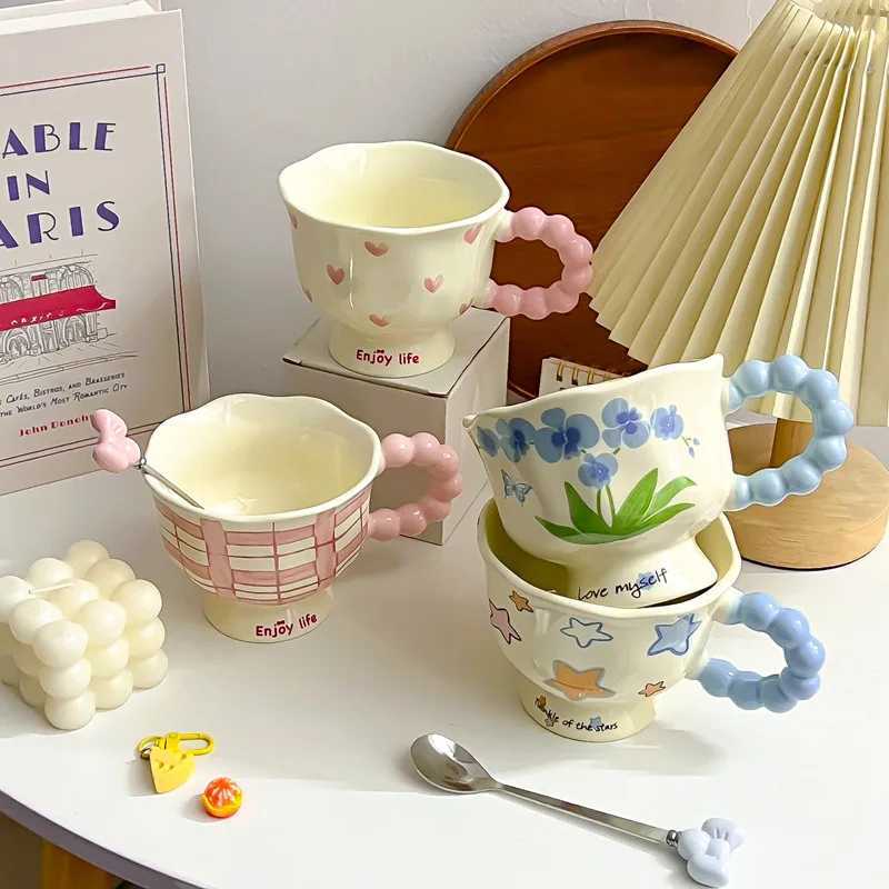 Equiste Ceramic Cup As Gift for Girls - Water Cup Pefect Travel Companion Cup Coffee Cup for Breakfast Milk H260323