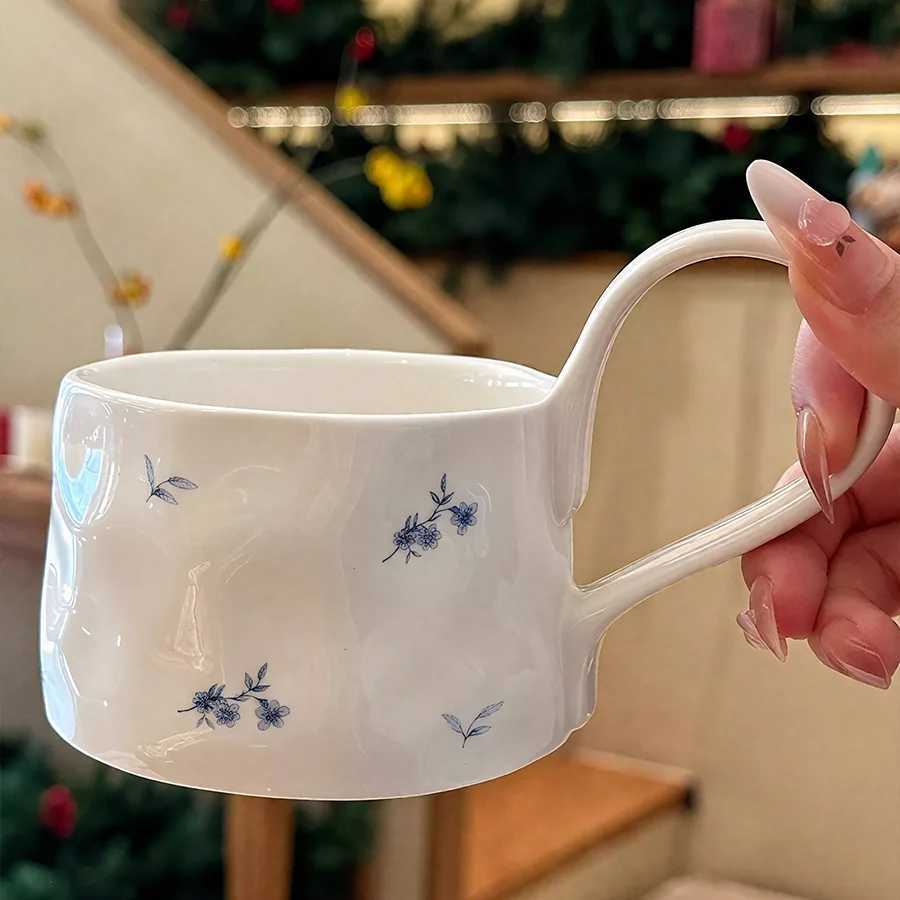 Ceramic cup Coffee cup Water cup Mug Tea cup CupPure white Bone china Jingdezhen ware Large capacity High-temperature fired Ivor H260323