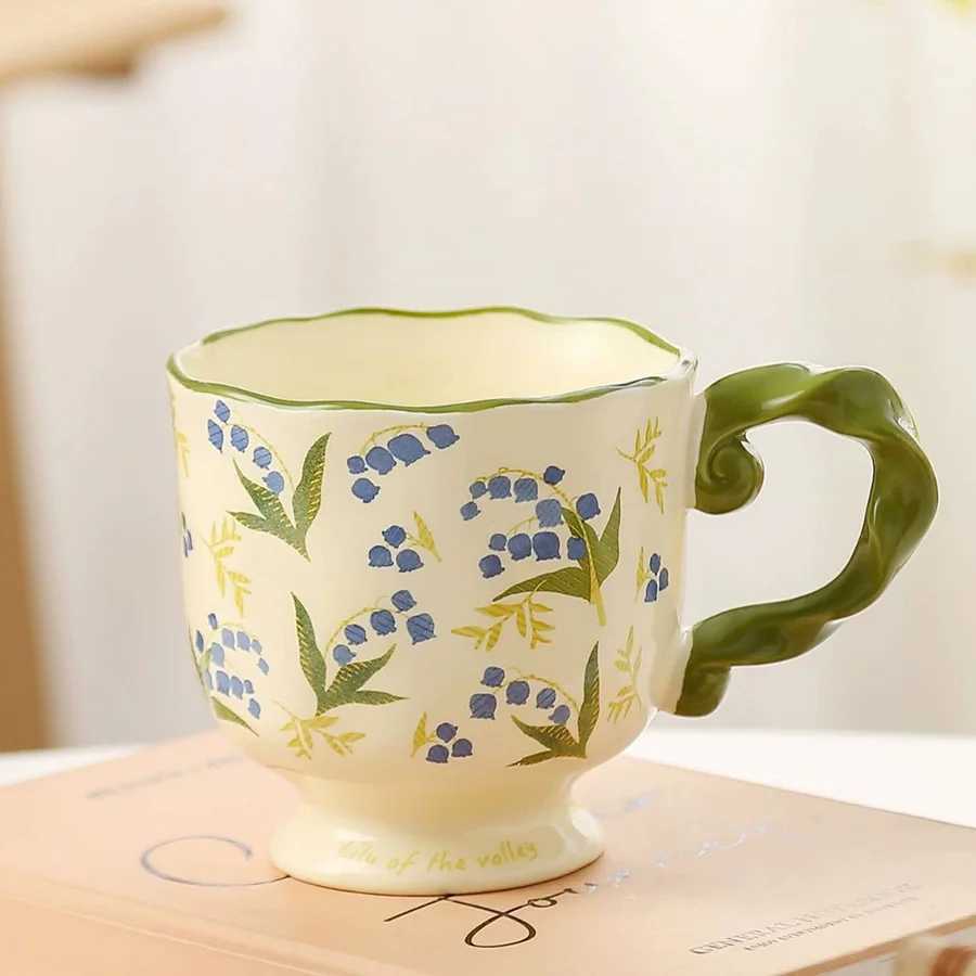 Ceramic cup Coffee cup Water cup Mug Tea cup Cup Couple For home Milk Pure white Bone china Jingdezhen ware Large capacity H260323
