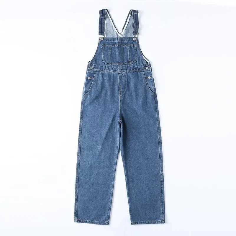 Design sense niche Workwear Denim Overalls Women 2025 New Spring Autumn High waisted Loose Wide leg Jumpsuit Female Casual Jeans M260323