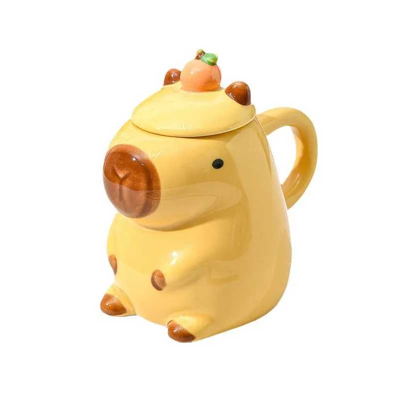 Capybara Ceramic Mug Cute Coffee Cup for Office Home Use Kawaii Large Capacity Water Cup Drinking Gift for Christmas Birthday D260323