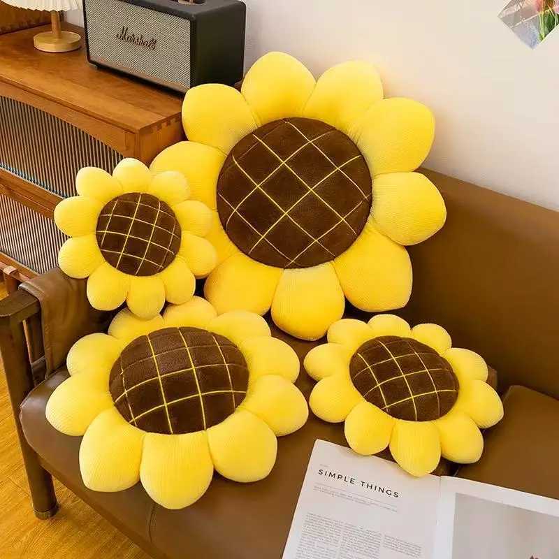 Sunflower Throw PillowFlower Shaped Pillows Floor Pillow Seating CushionSeating CushionCute Room Decor Plush Pillow for Bed H260323