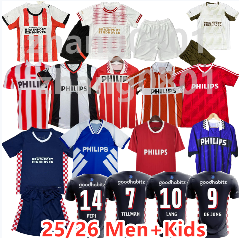SAIBARI 25 26 PSVS Eindhovens at home away 87 88 1990 1998 1999 Retro Soccer Jerseys SAIBARI PEPI VEERMAN uniform men's and women's children's set football shirt 3XL 4xl
