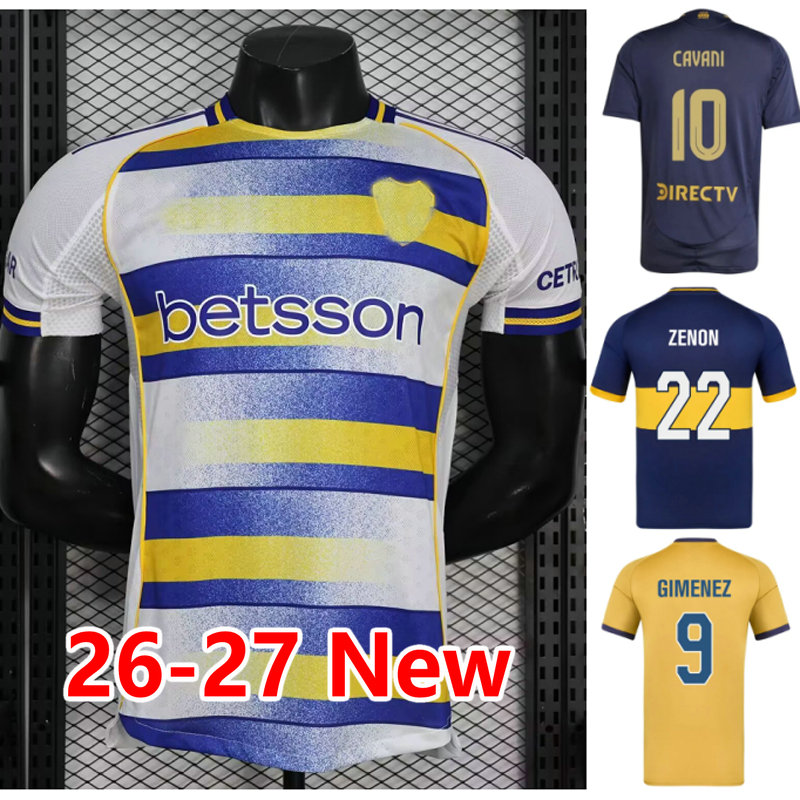 2026 Boca Juniors CAVANI Soccer Jerseys 26 27 home away 3rd GIMENEZ ZEBALLOS MARADONA maillots JANSON MARCOS ROJO M.MERENTIEL Football Shirts men kids Uniforms