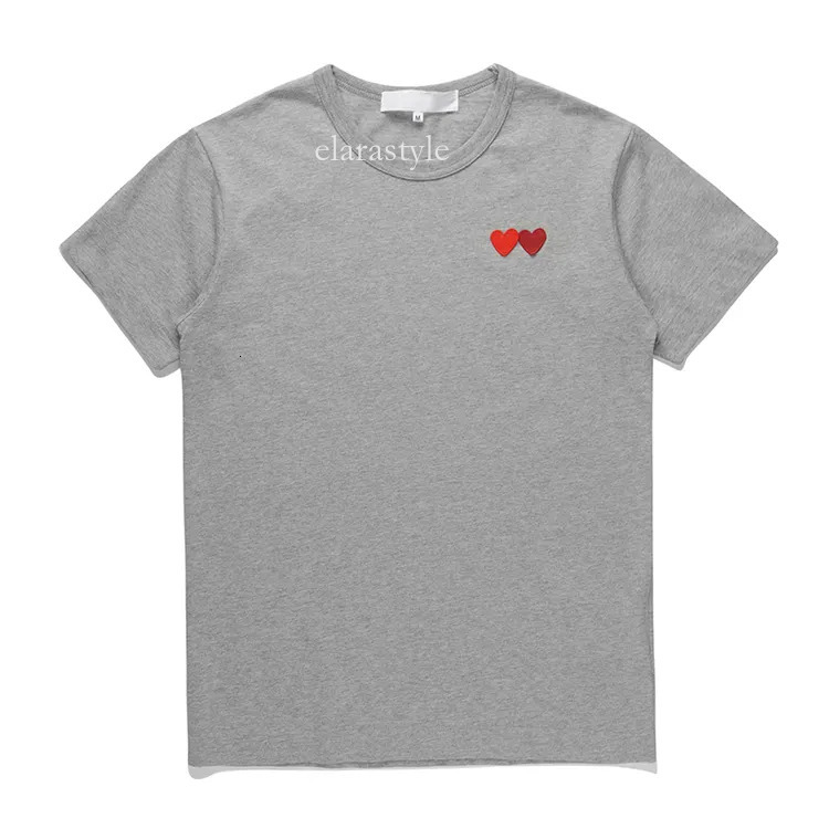 heart tee Designer T Shirt Red Love Hear Tees Mens Womens play Couple T Shirt Casual Short Sleeve Summer Comme De Garson T-Shirts Streetwear Hip-Hop Tops 5e9