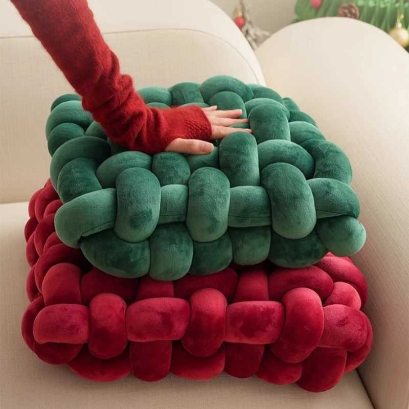 Knot Plush Cushion Nordic Aesthetic Decorative Throw Pillow Office Sleeping Floor Windowsill Back Cushion Decor New Year Gift H260323