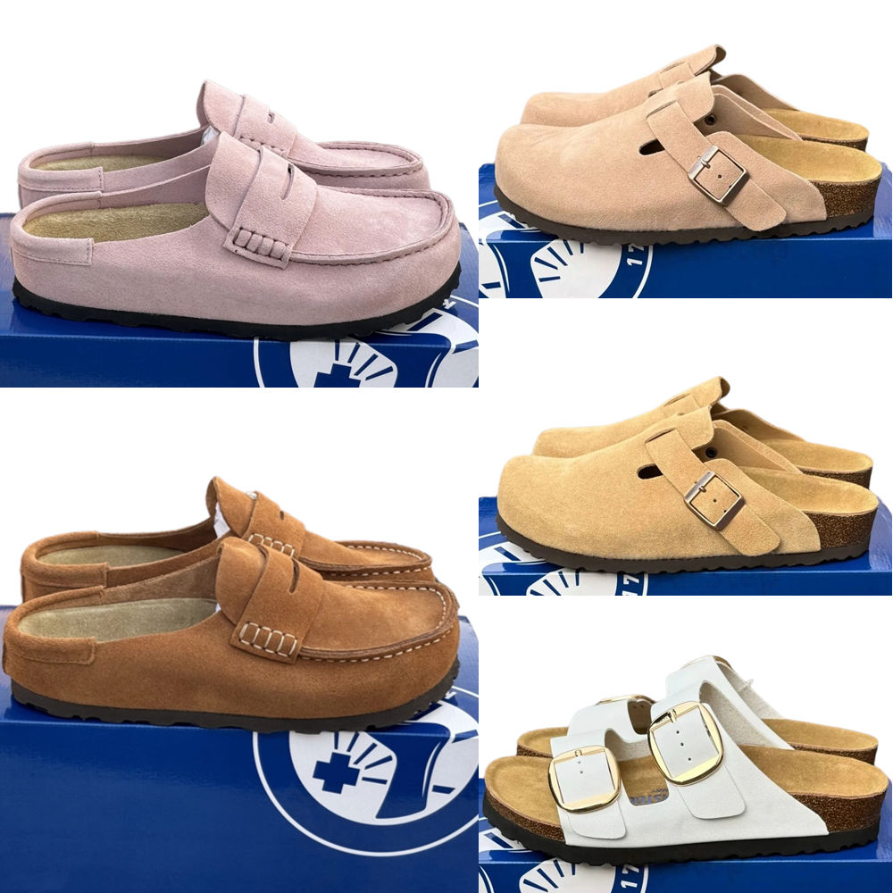 Designer Naples Slippers Wrapped Clogs loafers Sandals Clog Cork Flat High Quality Fashion Winter Summer Shoes Leather Slide Women Men Size 35-46