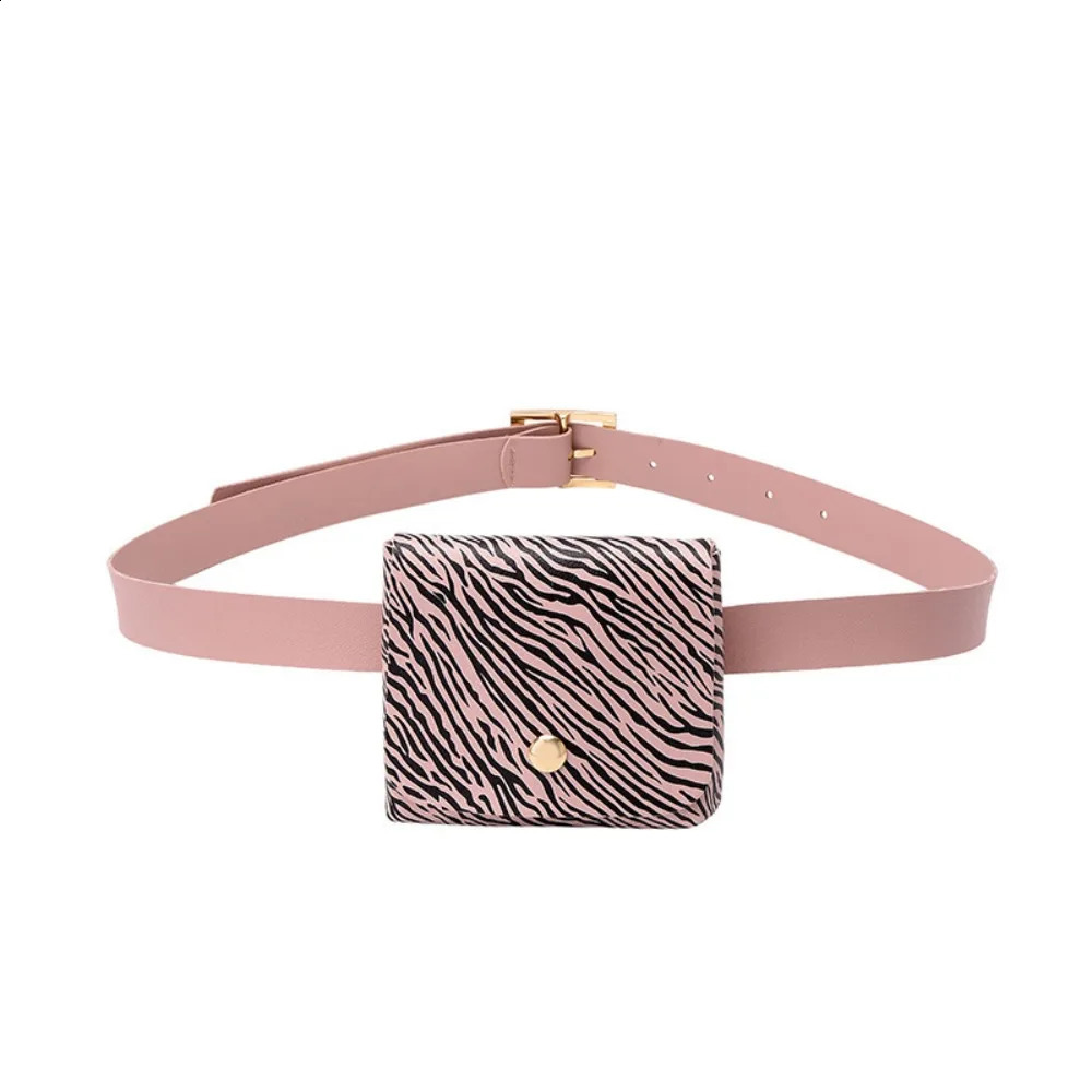 Fashion Leopard Print Mini Waist Bag Stripe 2 in 1 Coin Purse Small Square Bag Fanny Pack Women Belt Bag Ladies 260323