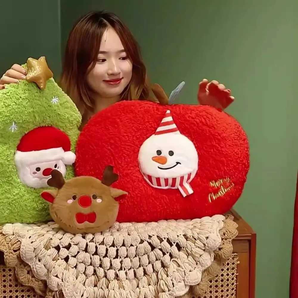 Xmas Decor Cute Christmas Tree Pillow Cartoon Super Soft Throw Pillow Kawaii Christmas Decorations Photography Props H260323
