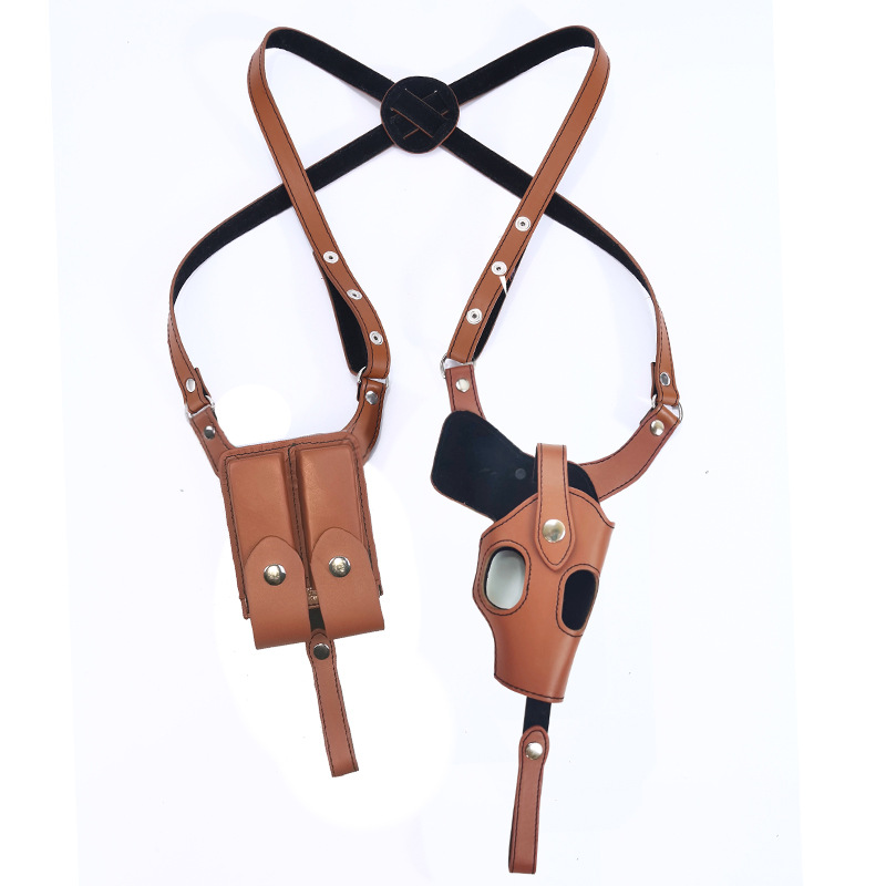 Tactical Concealed Gun Holster Leather Shoulder Underarm Pistol Handgun Carry Pouch for glock 92 Hunting Accessories - view 5