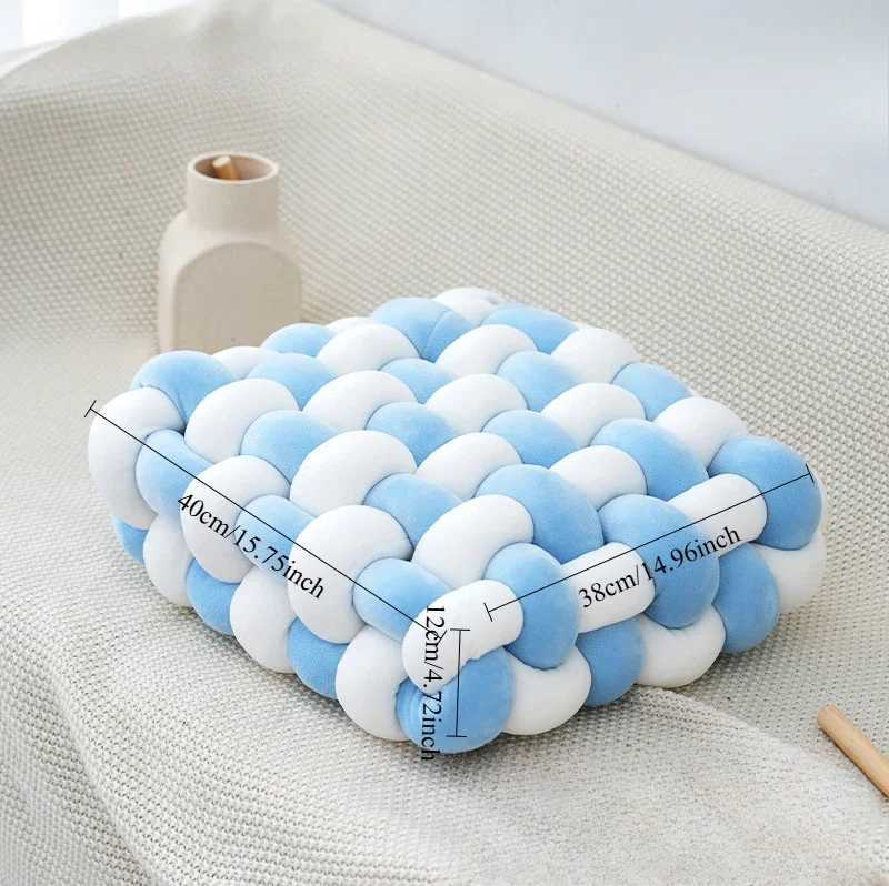 Floor Futon Seat Cushion Detachable Butt Cushion Twist Woven Cushion Tatami Mat Lazy Sofa Yellow Throw Pillow Back Cushion H260323