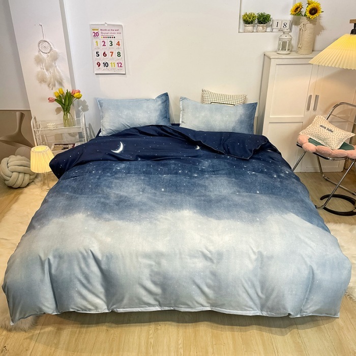 Minimalist 4-Piece Aloe Vera Cotton Duvet Cover Set, 3-Piece Sheet Set, Student Dorm Gift Set 2