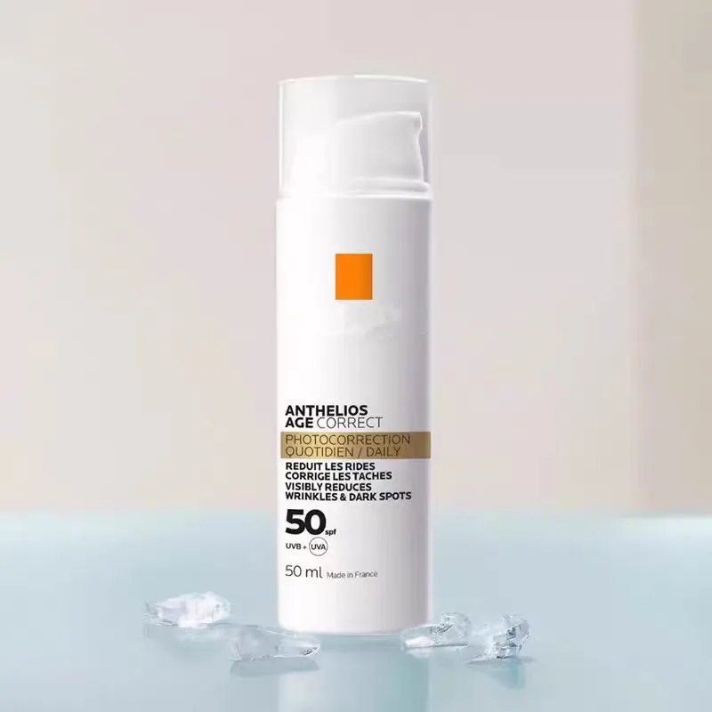 ANTHELIOS AGE CORRECT Face Foundation Primer 50ml Daily Sun Protection Unisex Moisturizing Waterproof Facial Sun Cream