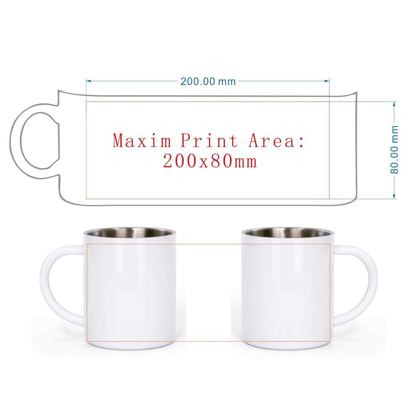 300ML Stainless Steel Mug DIY PHOTO NAME Customize Print Creative Coffee Travel Tea Metal Cup for Explor Outdoor Hiker Camp D260323