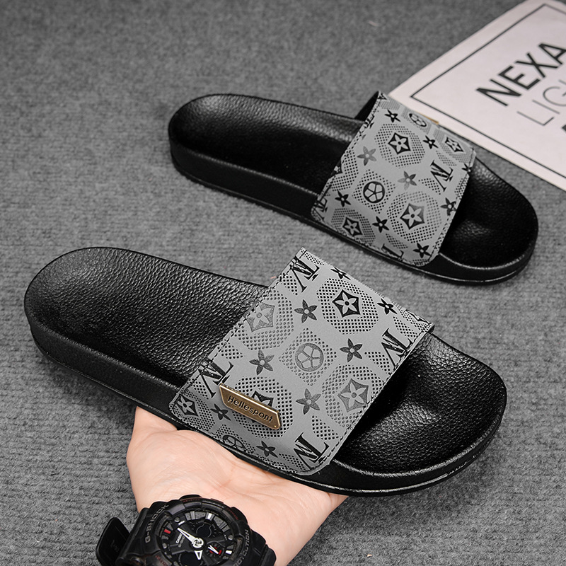 A single-heel men's style flip-flop over-the-shoe lightweight luxury beach sandals